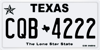 TX license plate CQB4222