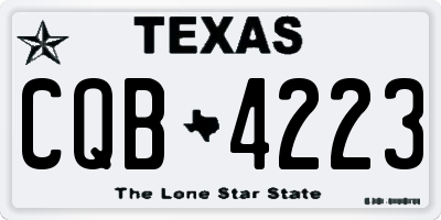 TX license plate CQB4223