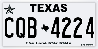 TX license plate CQB4224