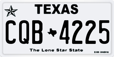 TX license plate CQB4225