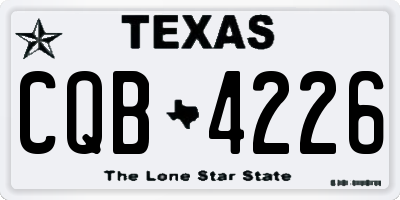 TX license plate CQB4226