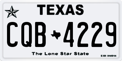 TX license plate CQB4229