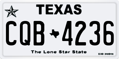 TX license plate CQB4236