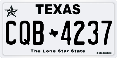 TX license plate CQB4237