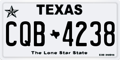 TX license plate CQB4238