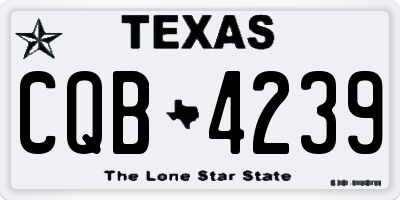TX license plate CQB4239