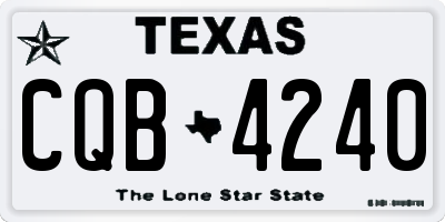 TX license plate CQB4240