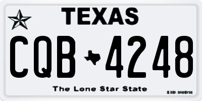TX license plate CQB4248