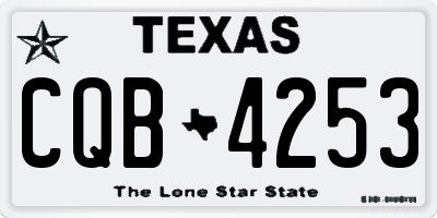 TX license plate CQB4253