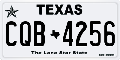 TX license plate CQB4256