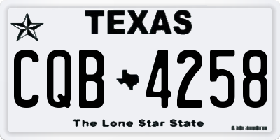 TX license plate CQB4258