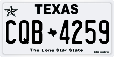 TX license plate CQB4259