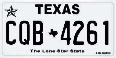 TX license plate CQB4261