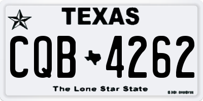 TX license plate CQB4262