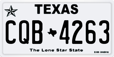 TX license plate CQB4263