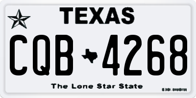 TX license plate CQB4268