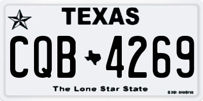 TX license plate CQB4269