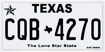 TX license plate CQB4270