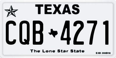 TX license plate CQB4271