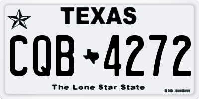 TX license plate CQB4272