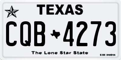 TX license plate CQB4273