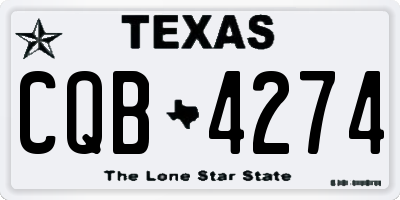 TX license plate CQB4274