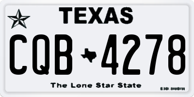 TX license plate CQB4278