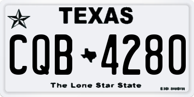 TX license plate CQB4280