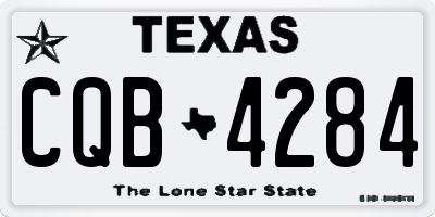 TX license plate CQB4284