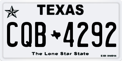 TX license plate CQB4292