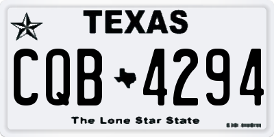 TX license plate CQB4294