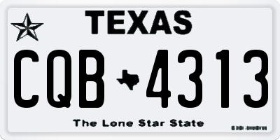 TX license plate CQB4313