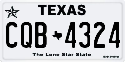 TX license plate CQB4324