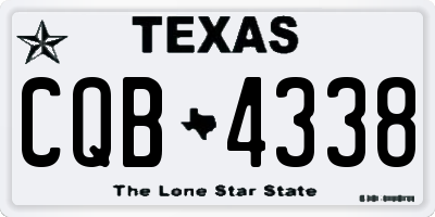 TX license plate CQB4338