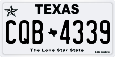 TX license plate CQB4339