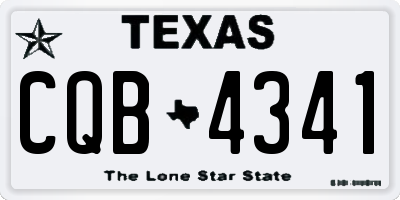TX license plate CQB4341