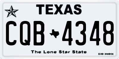 TX license plate CQB4348