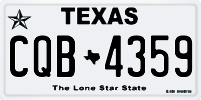 TX license plate CQB4359