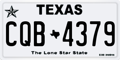 TX license plate CQB4379