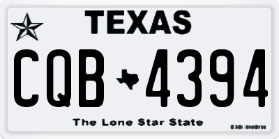 TX license plate CQB4394