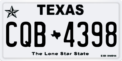 TX license plate CQB4398