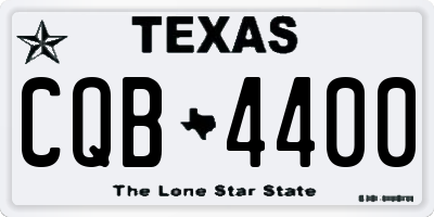 TX license plate CQB4400