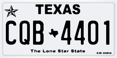 TX license plate CQB4401