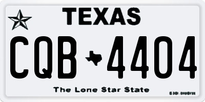 TX license plate CQB4404
