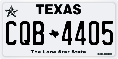 TX license plate CQB4405