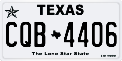 TX license plate CQB4406