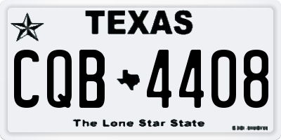 TX license plate CQB4408