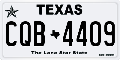 TX license plate CQB4409