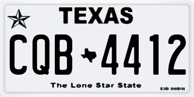 TX license plate CQB4412