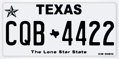 TX license plate CQB4422